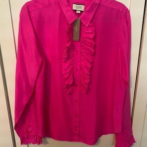 J Crew Collection limited edition neon pink blouse